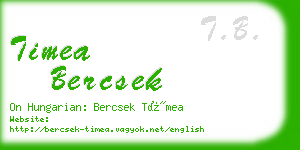 timea bercsek business card